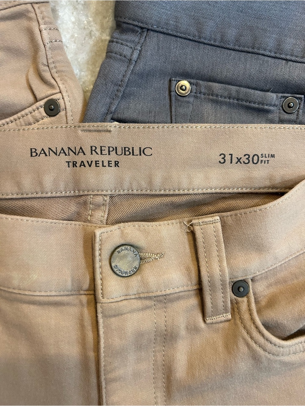 Banana Republic Slim Fit Pants in Beige
